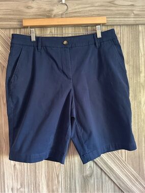 Tommy Bahama Boracay Chino Bermuda Shorts Navy Blue Size 14